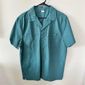 Stylish Teal Button-Down Shirt for Men